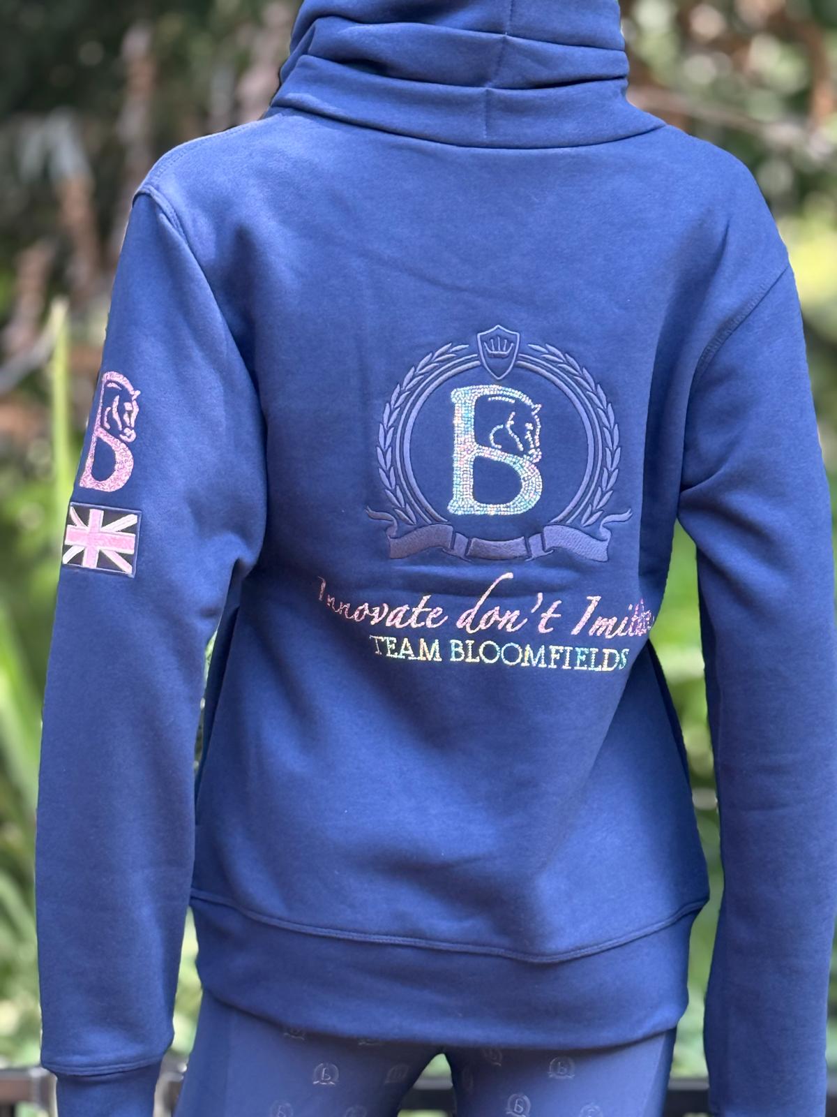 Sabrina Navy & Pink Ruffle Collar Top