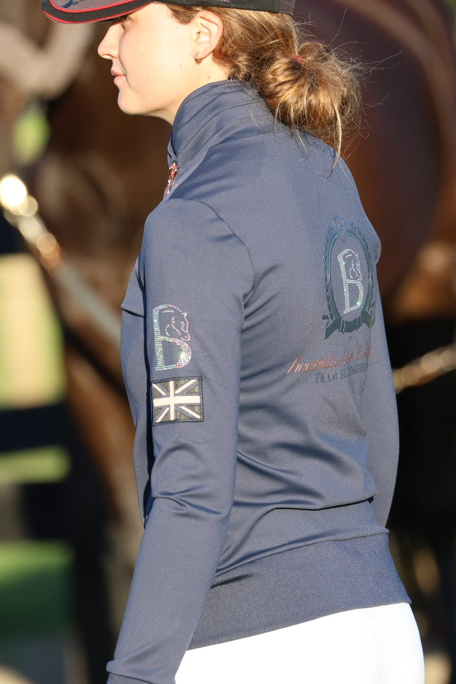 Sabrina Sport in Navy with Ruffle Collar Top