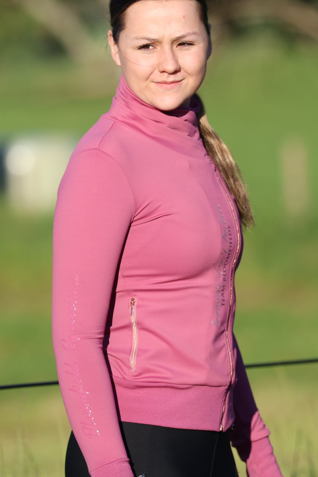Sabrina Sport in Pink with Ruffle Collar Top