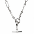 KHJ - Brass Paper Clip Toggle Necklace