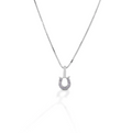 KHJ - Clear Horseshoe necklace - Sterling Silver