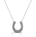 KHJ - Contemporary Pavé Horseshoe Necklace - Sterling Silver