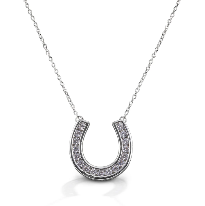 KHJ - Contemporary Pavé Horseshoe Necklace - Sterling Silver