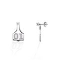 KHJ - Ear Tag Jacket Earrings - Sterling Silver
