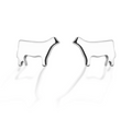 KHJ - Heifer Silhouette Earrings - Sterling Silver