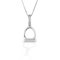 KHJ - Large English Stirrup Necklace - Sterling Silver