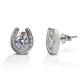 KHJ - Horseshoe Stud Earrings - Sterling Silver