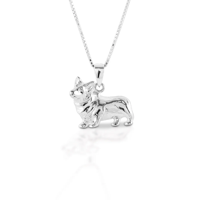 KHJ - Small Corgi Necklace - Sterling Silver