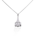KHJ - Small Ear Tag Pendant - Sterling Silver