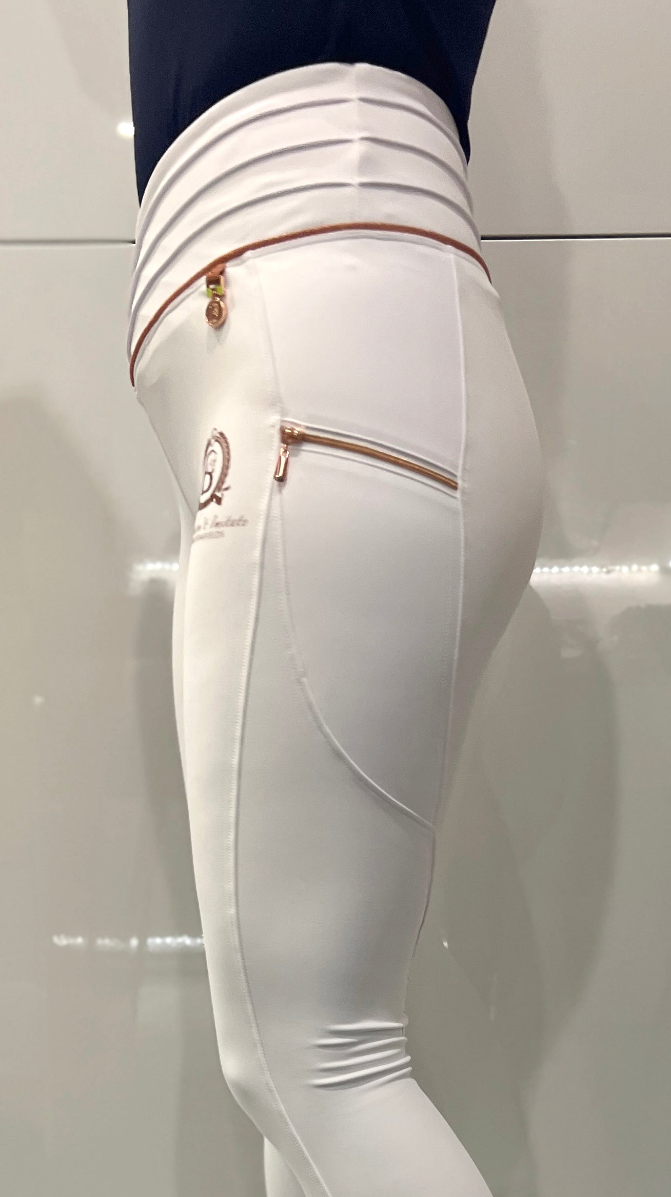 Maya Ultra High Pleated Leggings - White