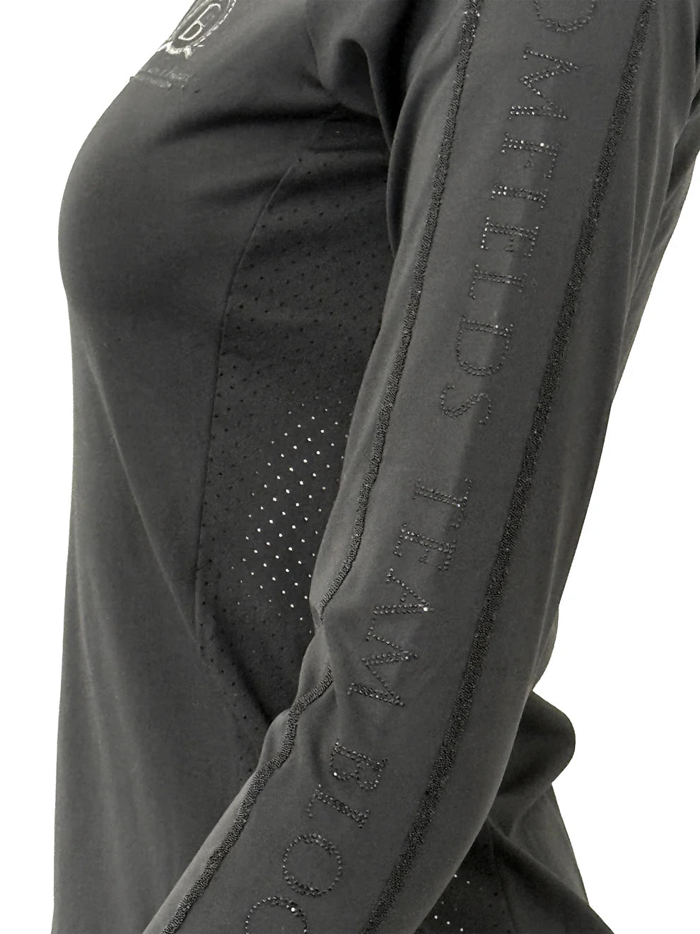 Chloe Black Crystal Base Layer With Long Sleeves