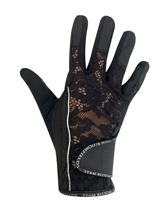 Concours Elegant Black & Silver Lace Gloves
