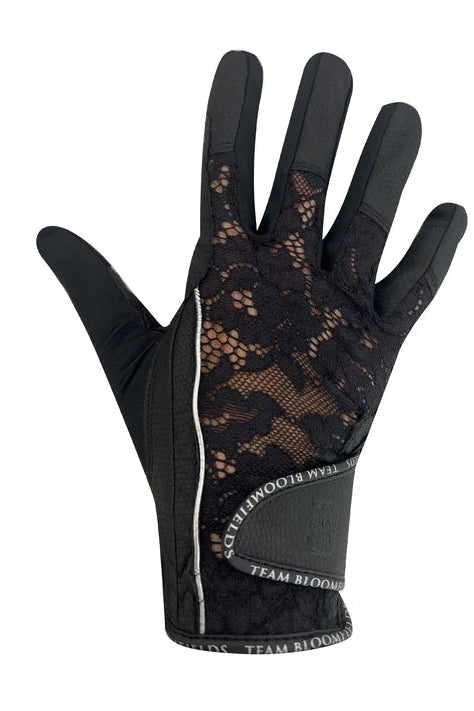 Concours Elegant Black & Silver Lace Gloves