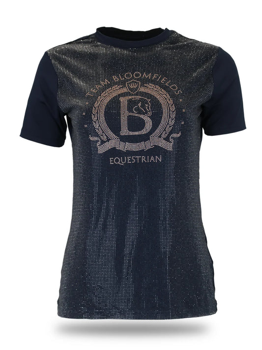 Celine Navy Crystal T-Shirts