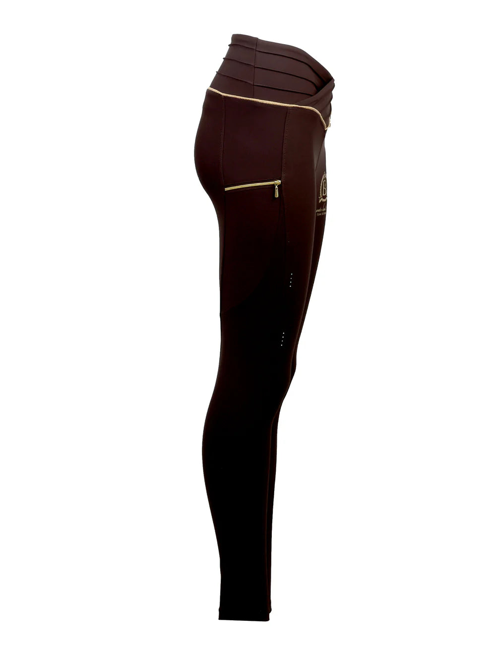 Maya Ultra High Pleated Leggings- Chocolate