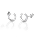 KHJ - Earrings Half with Stones