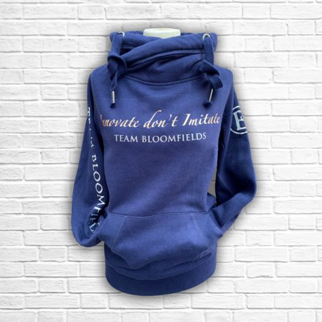 Omber Unisex Navy Rose Gold & Silver Team Cross Necked Hoodie