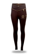 Maya Ultra High Pleated Leggings- Chocolate