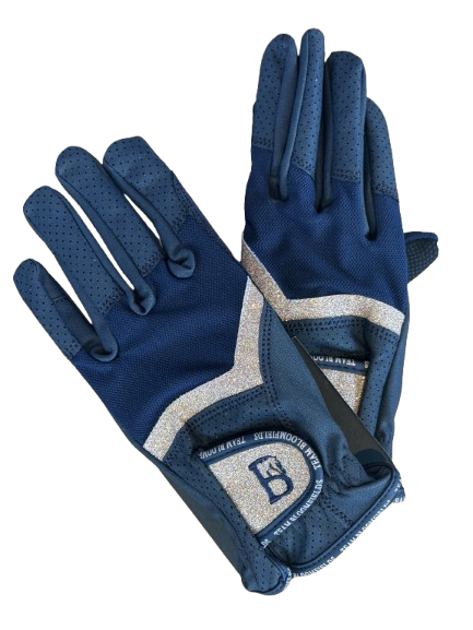 Sparkle Navy & Rose Gold Gloves