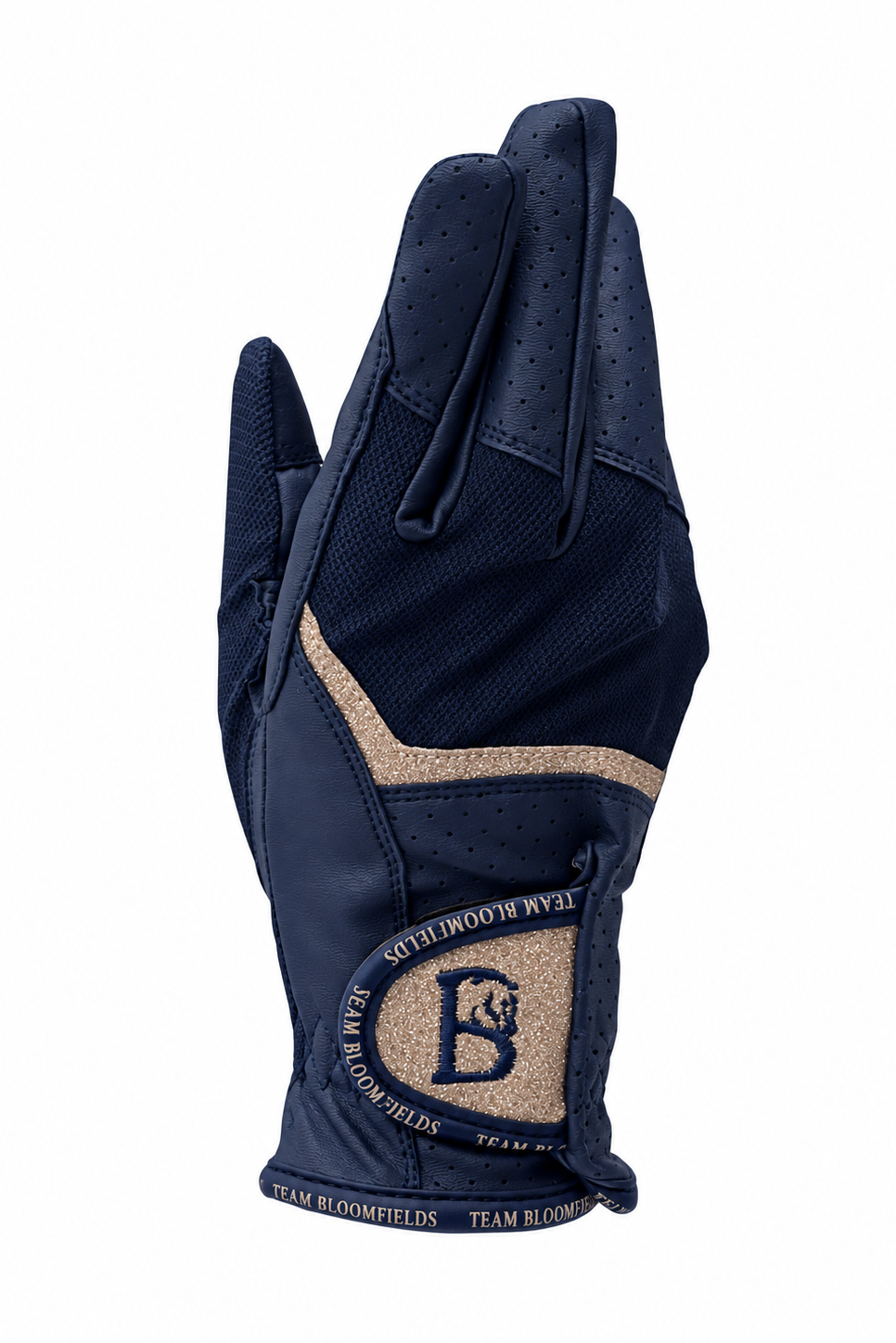 Sparkle Navy & Rose Gold Gloves