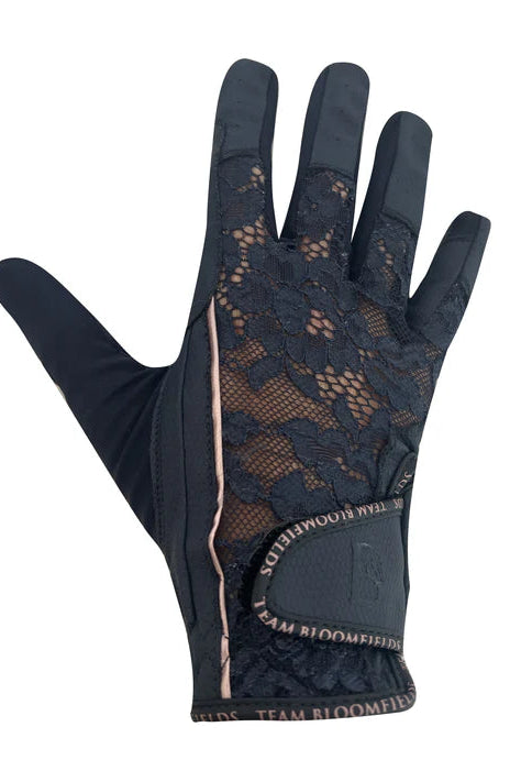 Concours Elegant Navy & Rose Gold Lace Gloves