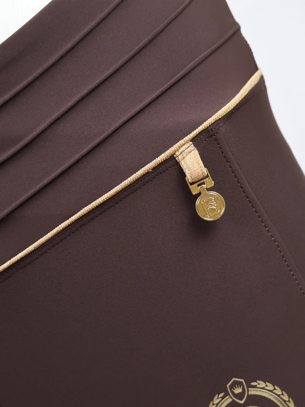 Maya Ultra High Pleated Leggings- Chocolate