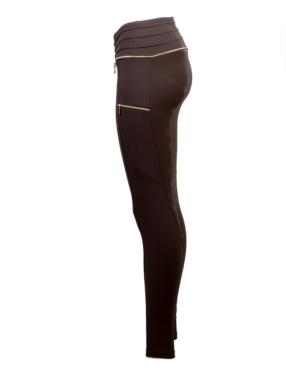 Maya Ultra High Pleated Leggings- Chocolate