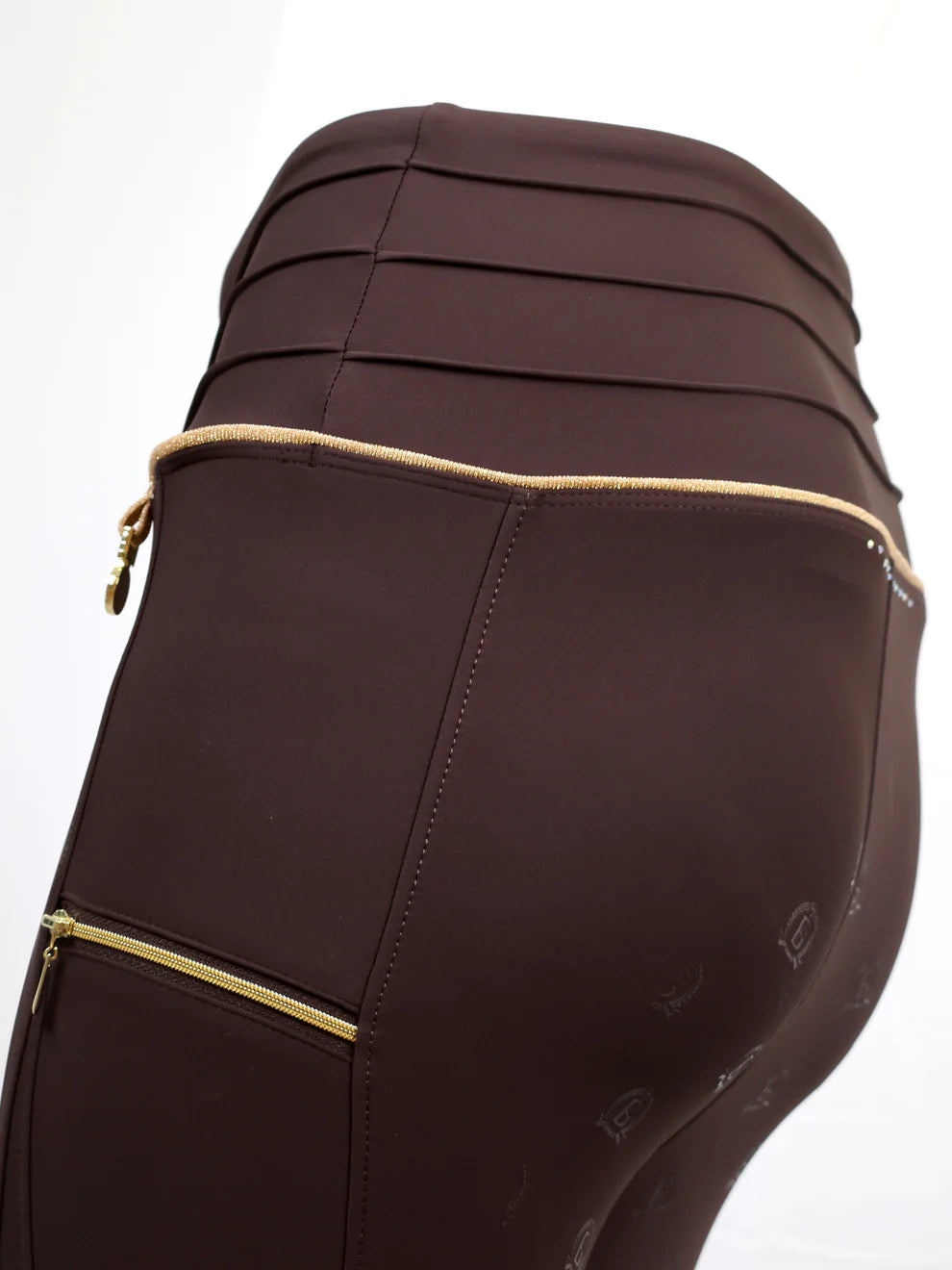 Maya Ultra High Pleated Leggings- Chocolate