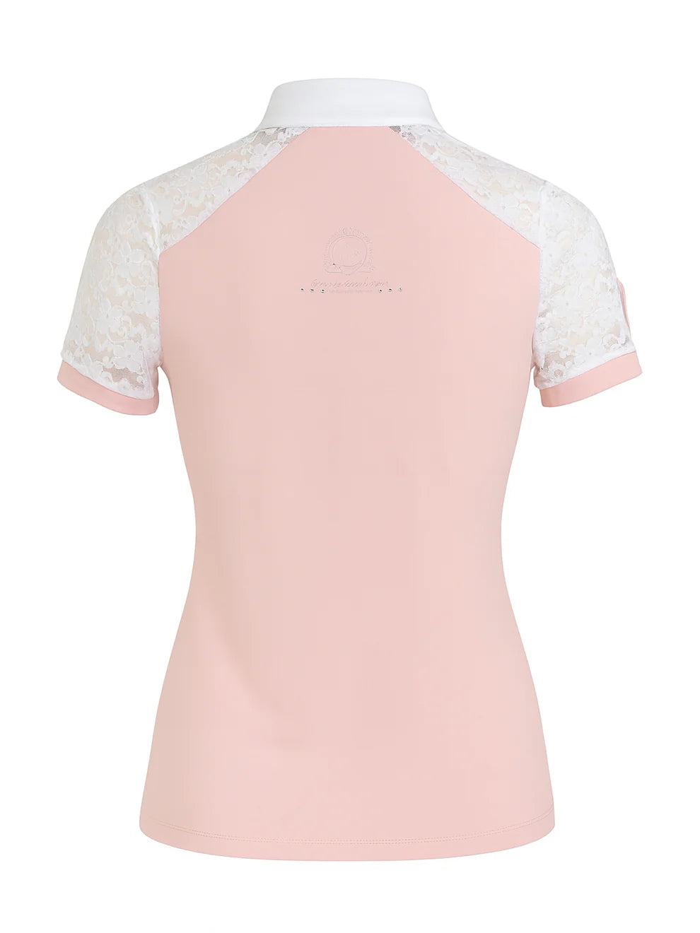Sophia Pink Lace Show Shirt with Short Sleeves