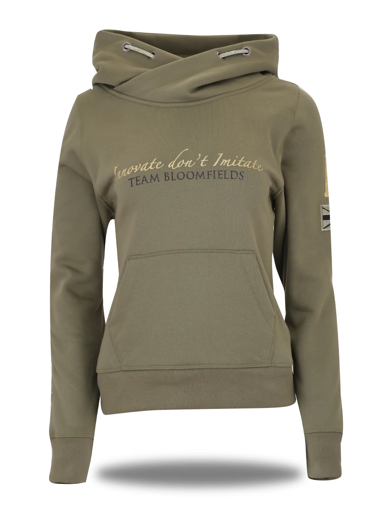 Amelia Sage with Gold Cross Necked Hoodie