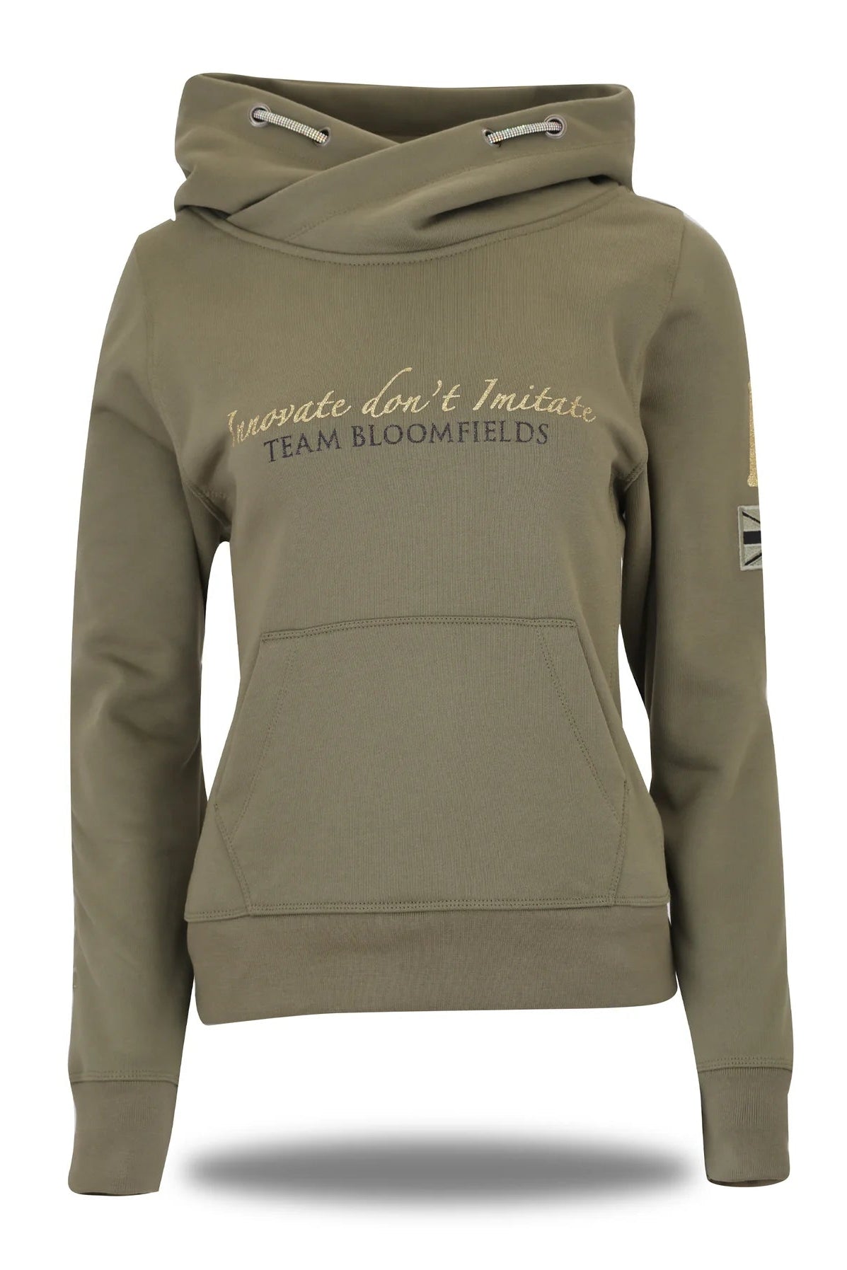 Amelia Sage with Gold Cross Necked Hoodie