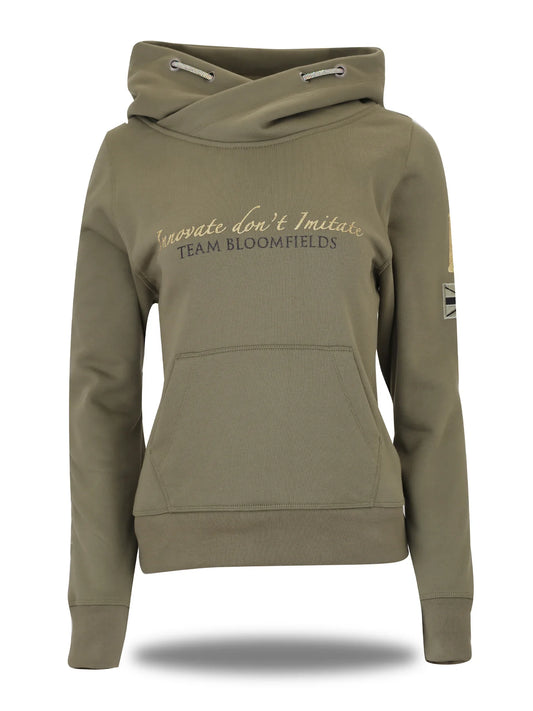 Amelia Sage with Gold Cross Necked Hoodie
